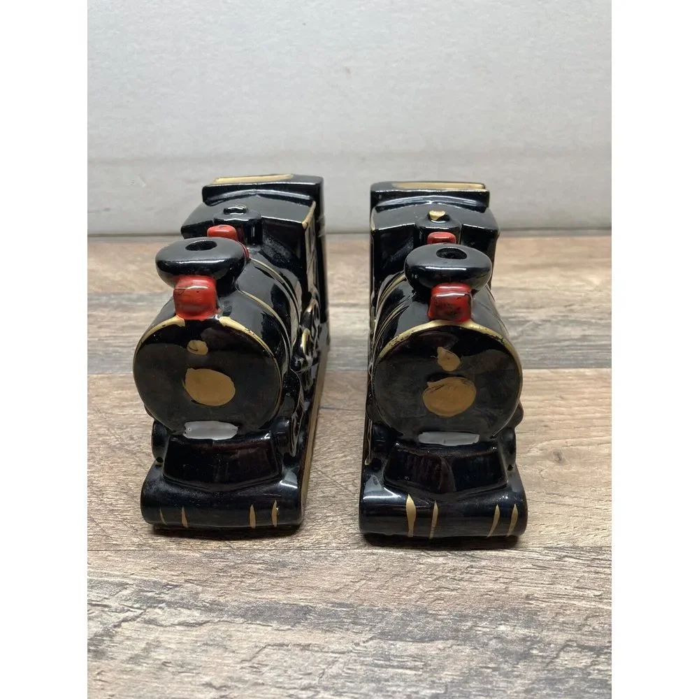 Antique bookends, Japan, train‎ and truck